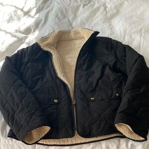 Black Quilted Reversible Jacket